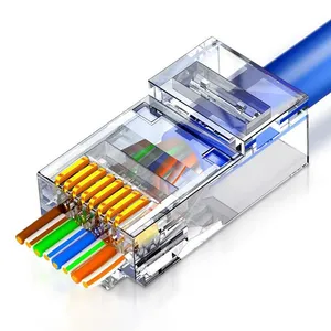 High Performance RJ45 Connector 8p8c Pure Copper Pin Network Plug