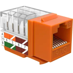 High Quality RJ45 Cat5e CAT6 CAT6A Modular Toolless UTP Female Keystone Jack