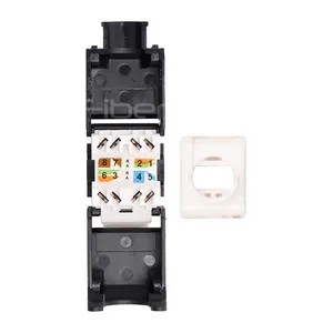 CAT6A RJ45 UTP Keystone Jack Module Black Ethernet Network Connector