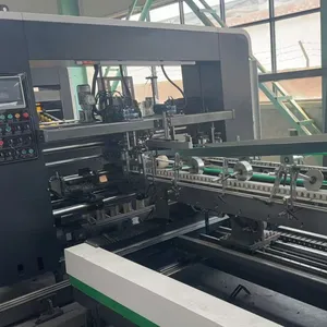 PLC Controlled Quick-Changeover Automatic Carton Box Making Folder Gluer Stitcher Machine for Packaging Plants