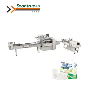 High Efficiency Automatic Kitchen Paper Roll Tissue Packing Machine with Packing System Toilet Paper Roll Making Machine