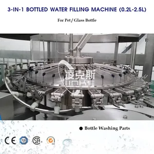 Automatic Liquid Packaging Machine Water Rinsing Filling Capping Monoblock