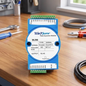 4-Channel Encoder Pulse Counter, 8-Channel Do, Modbus TCP Module Data Acquisition Module