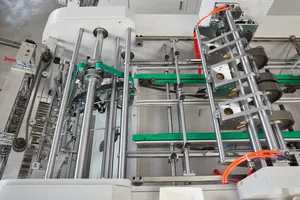 Automatic Paper Carton Hamburger Box Erecting Forming Machine