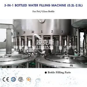 Automatic Liquid Packaging Machine Water Rinsing Filling Capping Monoblock