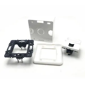 French Type 180&deg; Rotatable Tool-Less Cat6 Keystone Jack Panel Mount Network Module