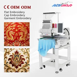 High Speed 1200 Rpm Automatic Computerized Cap Embroidery Machine with Motor Gear Bearing Core Components