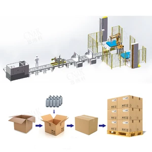 Food Processing Factory Automatic Packing Stacking Machine Rear Packaging Line