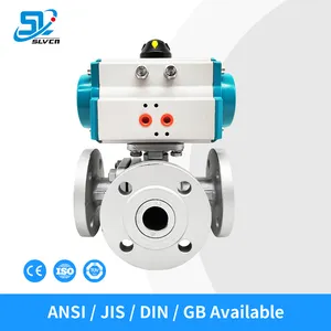 Pneumatic 3 Way Ball Valve for Gas Pipeline Control System