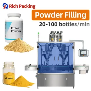 Multi Function Powder Filling Machine Automatic Auger Powder Filler Round Square Bottle Powder Packaging Machine