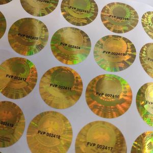 Custom Hologram Sticker Security Label Sticker for Single Using