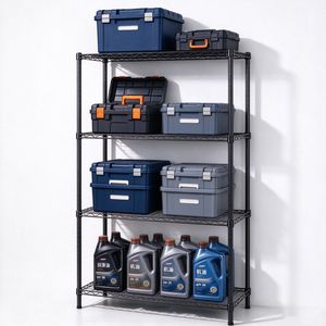 Anti-Rust Freestanding Garage Storage Rack Modular Steel Wire Rack System