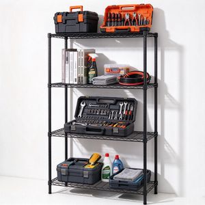 Anti-Rust Freestanding Garage Storage Rack Modular Steel Wire Rack System