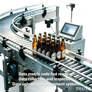 Beverage Can Pull Tab Data Matrix Labeling Traceability Line Auto Case Packing Pallet Stacking Vision Code Inspection Data Binding System