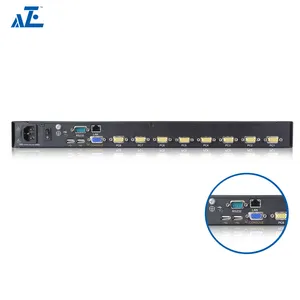 Aze Great Durability Rack Mount Switch 8 Port IP Kvm Console Console IP Remote Control Kvm Switch - Rmcon1708I