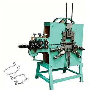 Automatic Galvanized Spring Wire Bending Channel Wire Clips Making Machine