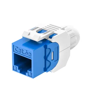 Network Cat5e CAT6 CAT6A Unshielded Keystone Jack RJ45 Thread Nut Modular Connector