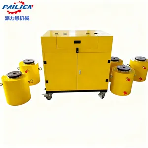 PLC Controlled Multi-Point Hydraulic Synchronous Lifting System for Bridge