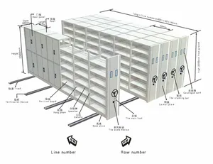 Density Metal Movable Compact School Library Durable Mobile Shelving System