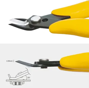 Micro Flush Cutter Sharp Micro Wire Cutter Side Cutter with Internal Spring and Soft PVC Handle