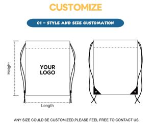 Drawstring Storage Outdoor Polyester Bag Canvas Customized Custom Sports Polyester Drawstring Backpack Bag