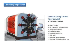 KCMCO Multifunctional Axes KCT-1280 CNC Spring Machine Coiling for Heavy Duty Spring Making Machine