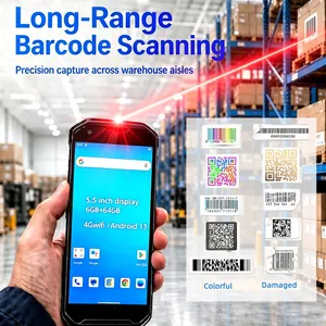 Android 13 Octa Core Handheld 2D Qr Code Scanner PDA Devic