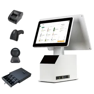 POS Terminal Single Touch Screen Windows POS Computer Printer Scanner Retail Cash Register