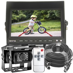 DC12-24V Heavy Duty Vehicle Ahd 1080P 7 Inch Dual Rear Camera System
