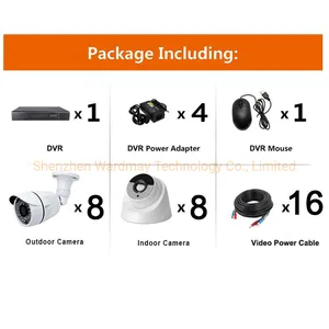 Wardmay 16 Channel Home Security 4MP Ahd CCTV Camera System