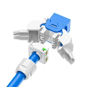 Network Cat5e CAT6 CAT6A Unshielded Keystone Jack RJ45 Thread Nut Modular Connector