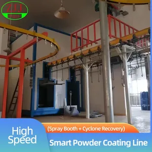 Computer-Controlled Powder Coating System (Spray Booth & Conveyor)
