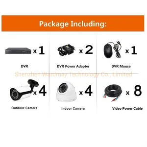 Wardmay 4MP IR Outdoor Security Camera 8CH DVR CCTV System