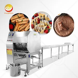 Full Automatic High Performance Lumpia Rice Paper Spring Egg Rolling Skin Wrapper Sheet Pancake Forming Making Machine