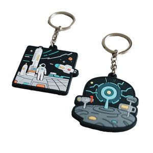 Personalized PVC Keyring Key Chain with Custom Logo Design