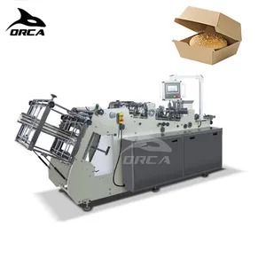High Speed Automatic Paper Lunch Box Making Machine Disposable Food Container Pizza Hamburger Box Machine