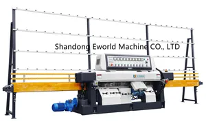 9-Motor Glass Edging Machine with PLC Control System