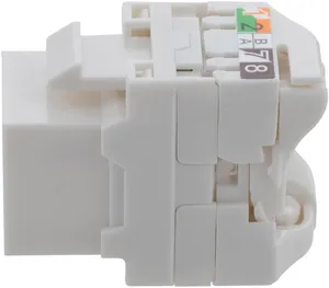 180 Degree CAT6A RJ45 Network Unshielded Cable Termination Module Keystone Jack