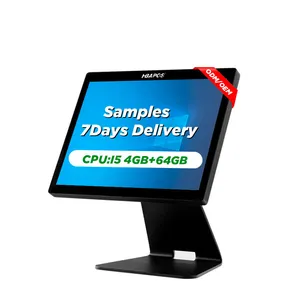 15" Touch Screen POS PC System Monitor All in One Laptop Computers POS System