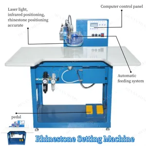 Single Head Hot Fix Rhinestone Machine Full Automatic Rhinestone Machine Setting Template Make Clothing Machine Price