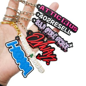 Personalized PVC Keyring Key Chain with Custom Logo Design