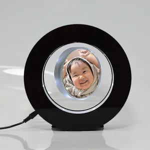 Round Shape Magnetic Levitation Floating Photo Frame Display Racks for Gift Decoration