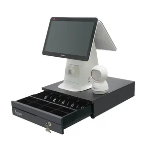 Desktop Automatic Android Windows POS System Touch Screen Cash Register Machine with Printer and Contactless Card Reader