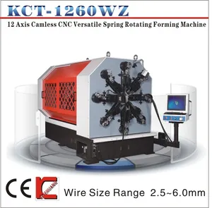 6mm 12 Axis CNC Automatic Camless Versatile Spring Rotating Spring Machine & Instating Torsion for Extension Spring Machine