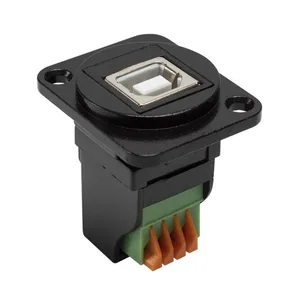 D-Type Module USB 2.0 Type-B Female to Terminal Block Keystone Connector