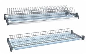 Kitchen Drawer Style Dish Rack Concealed Metal Storage Rack for Dishes