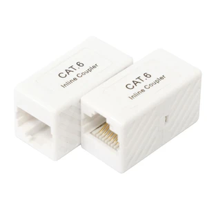 CAT6 Cat5e UTP Connector Female RJ45 8p8c Inline Coupler RJ45 Ethernet Cable Extender Adapter Keystone Jack