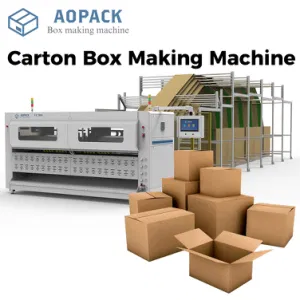Aopack Automatic Machinery Producing Carton Computer PLC Control Machine Box Making