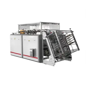 Automatic ISO Approved Pizza Machinery Corrugated Stitching Rigid Cardboard Pasting Box Making Machine