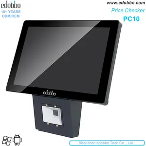 Edobbo 10-Inch Display Android POS System with 2D-Scanner Price Checker Checking Prices